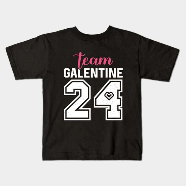 Team Galentine Day 2024 Feb 13 Girls Night Out Wine Drinking Kids T-Shirt by RiseInspired